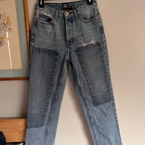 BDG Blue Patchwork Denim Pants